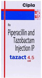 Tazact 4.5mg Piperacillin Tazobactum Injection, Packaging Type : Box