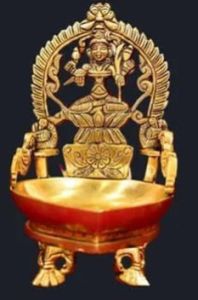 goddess kamatchi brass oil lamp