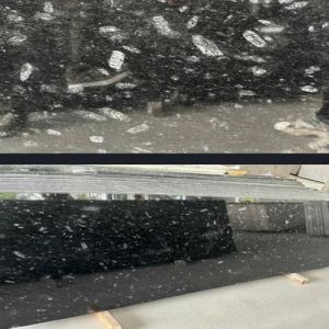 Ice Black Granite Slabs