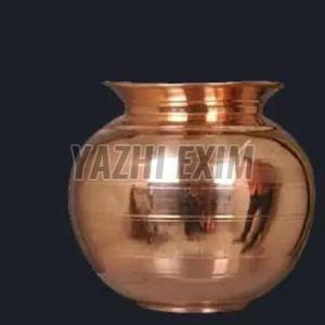Polished Copper Lota, Color : Brown for Pooja