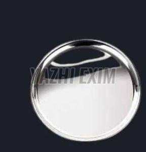 Plain Polished Metal Dinner Plate, Color : Silver Standard