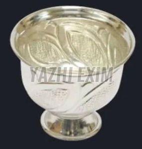 Carved Polished Metal Sandhana Kinnam Bowl, Color : Silver