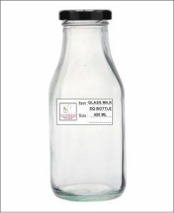 400 Ml Sq Glass Milk Bottle 43 Mm Lug, Brand Name : N P