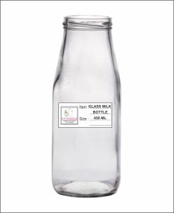 450 Ml Glass Milk Bottle 53 Mm Lug Cap, Brand Name : Np