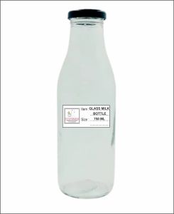 Glass 750 Ml Milk Bottle, Color : Transparent