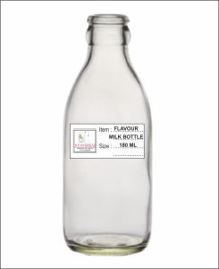 Glass 180 Ml Flavour Milk Bottle