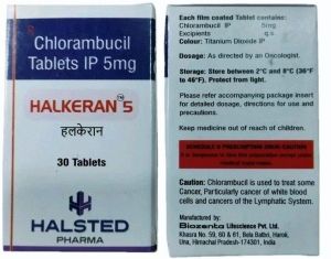 Halkeran 5 Chlorambucil Tablet, Packaging Type : Paper Box
