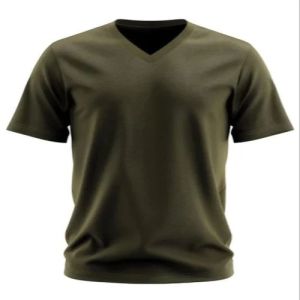 Plain Mens Cotton V Neck T-Shirt XL, Xll