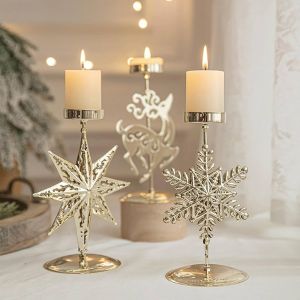 Non Polished Brass Christmas Tea Light Candle Holder