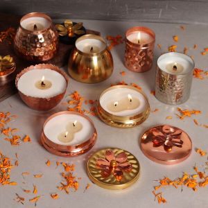 Jar Scented Candles, Color : Rose Gold for Dry Fruits Storage