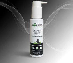 Aloevera Ext. Charcoal Face Wash, Color : Black, Brand Name : Purent