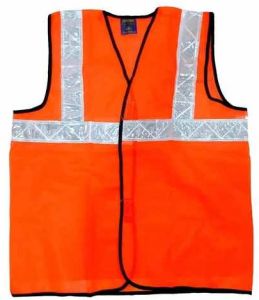 Polyester Red Reflective Safety Jacket