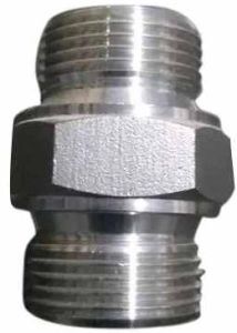 Smooth Finish Stainless Steel Hydraulic Hex Nipple, Color : Silver