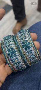 Non Polished Stone Fancy Metal Bangles, Shape : Round