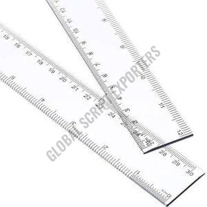 Printed Polished Plastic Ruler, Color : Transparent