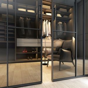 Printed Aluminum Wardrobes Glass Shutters, Brand Name : Muro