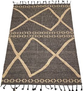 Modern Brown & Beige Geometric Diamond Area Rug