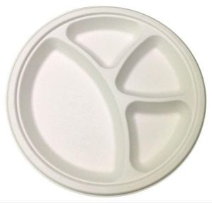 11 Inch 4CP Bagasse Round Plate