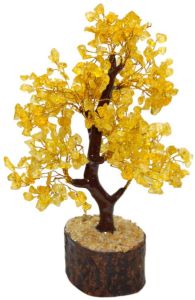 Natural Crystal Citrine Tree, Color : Golden Yellow
