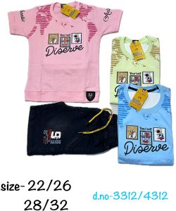 Kids Denim Half Pant Half Sleeves T-shirts Set
