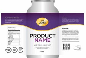 Barcode Printed Medicine Bottle Label
