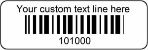 Paper Sequential Number Barcode Sticker, Color : Black On White