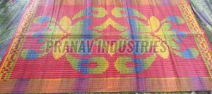 Pink Printed Plastic Floor Chatai For Home