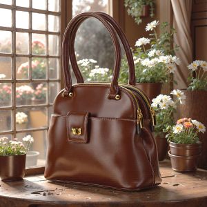 Ladies Leather Purses, Color : Brown