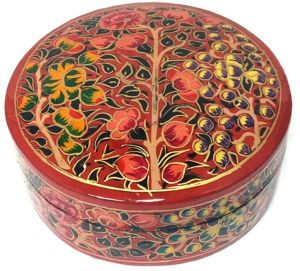 Printed Decorative Paper Mache Box, Color : Multicolor