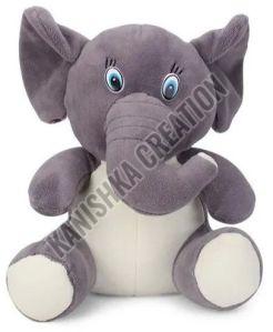 Plush Elephant Soft Toy, Color : Gray, Packaging Type : Plastic Bag