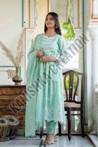 Cotton Ladies Naira Cut Printed Suit Party Wear