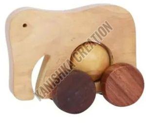 Wooden Elephant Toy, Color : Brown