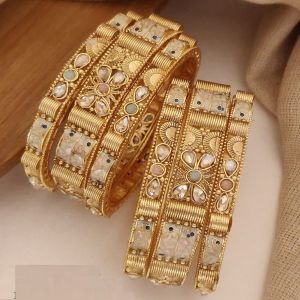 Brass Golden Bangle Set