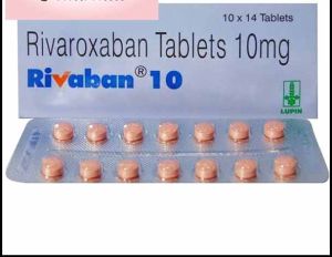 Rivaban10mg Rivaroxaban Tablet, Packaging Type : Box