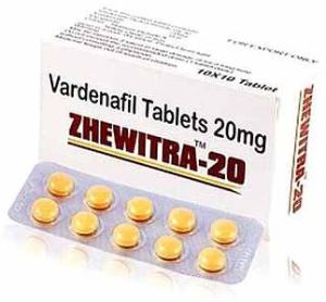 Zhewitra 20mg Vardenafil Tablets, Packaging Type : Box