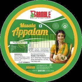 Semi-Soft Handmade Masala Appalam Papad, Shape : Round