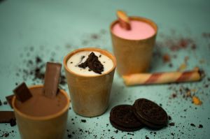 Edible Coffee Cups, Color : Brown, Neutral Standard for Single-use