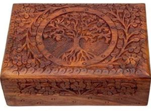 Beige Teak Wooden Christmas Tree