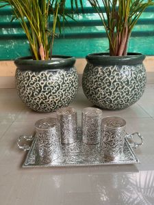 Antique German Silver Glass Sets