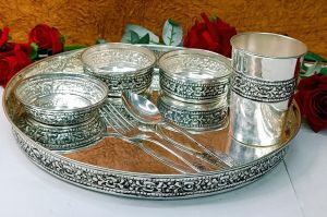 Mirror Finish Antique German Silver Dinner Set