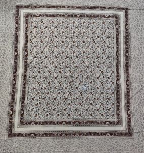 Ajmal Traditional Leaf Border Printed Bed Sheet