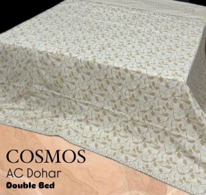 Beige Tan Cosmos AC Dohar Double Bed Sheets