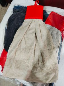 Beige Terry Hanging Cotton Kitchen Towel