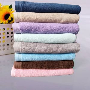 Blue Ribbed EDGE Cotton Bath Towel