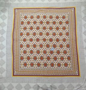 Sindhi Ajrak Red & Orange Cotton Double Bed Sheet