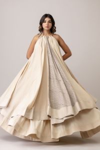 Cotton Halter Designer Dresses Flared All Sizes