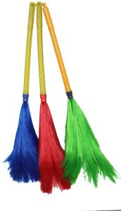 Zero Dust Plastic Broom, Color : Assorted, Weight : Lightweight