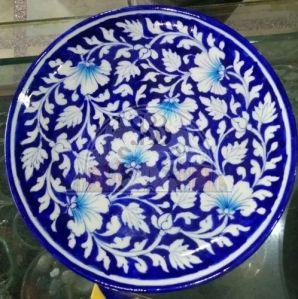 10 Inch Blue Pottery Plate
