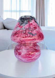 12 Inch Marble Mushroom Table Lamp, Color : White