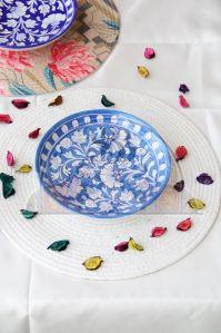 6 Inch Blue Pottery Plate